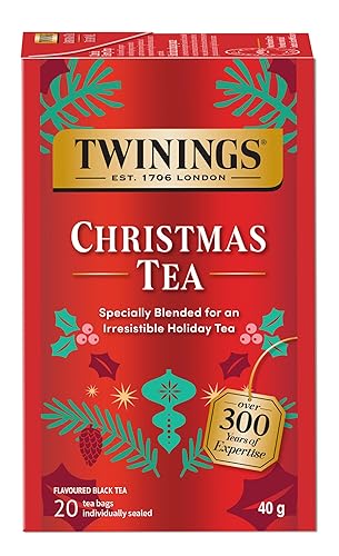 Twinings of London Christmas Black Tea, 20 Tea Bags (Pack of 6)