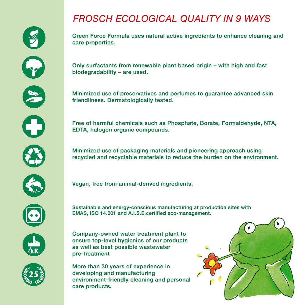Frosch Natural Lemon Scouring Cream Cleaner, 16.97 fl oz (Pack of 4)