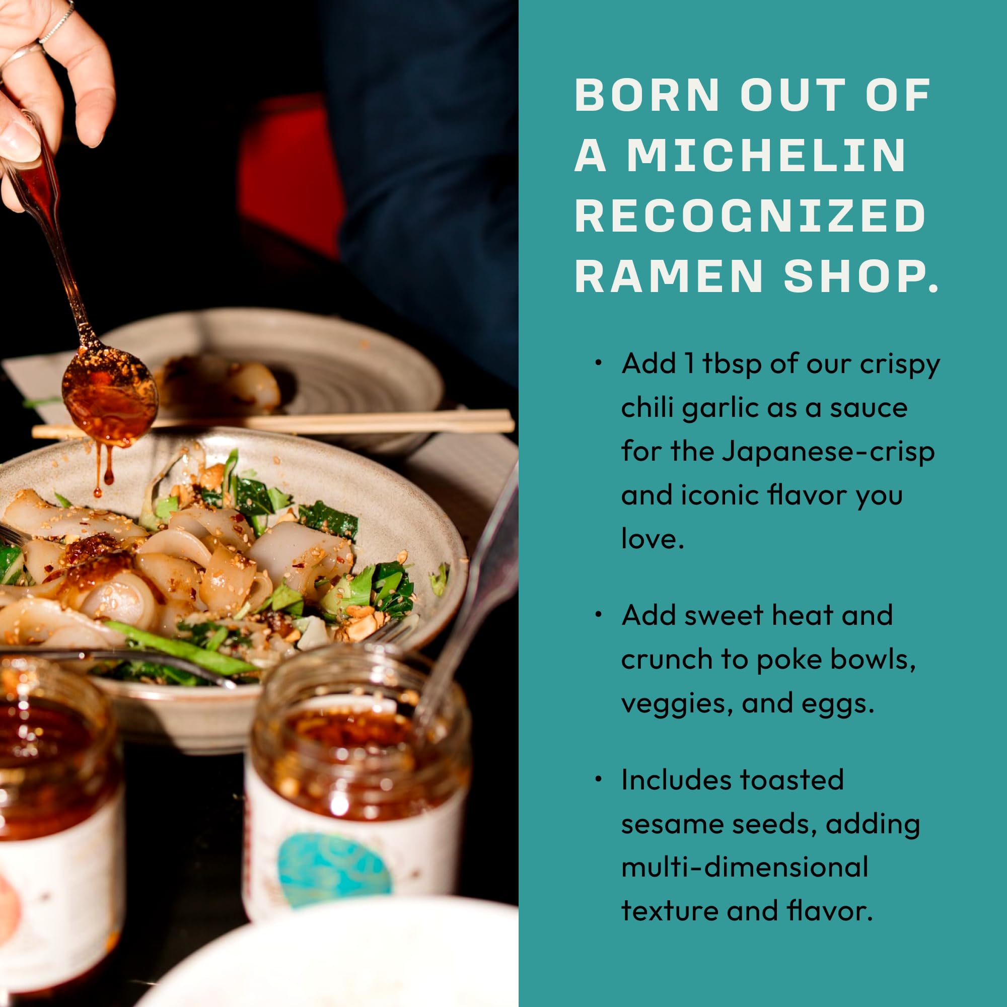 Crispy Crunchy Chili Crisp - The Ultimate Crunchy Texture Topping For Sushi, Dumplings, Eggs, Salad, Dips & More! | Premium Chili Oil W/A Hint