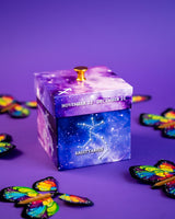 Astrology Sagittarius - No Setup Required Flying Butterfly Surprise Explosion Gift Box by Send A Cake - Delicious 3" Mini Bundt Cakes - Birthday Gift