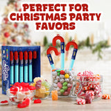 Blue Fizzy Candy Cane, 12 Pack of Blue Raspberry Powder Candy Cane - Individually Wrapped Candy Canes - Christmas Holiday Indulgement - Full Size