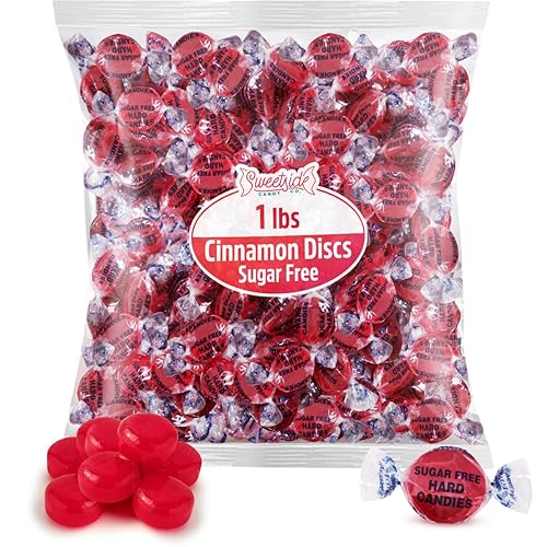 Sugar Free Cinnamon Hard Candy, 1lb Pack of Hard Candies Individually Wrapped, Great Tasting Sugar Free Candy Bulk Option, Traditional Cinnamon Hard