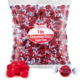Sugar Free Cinnamon Hard Candy, 1lb Pack of Hard Candies Individually Wrapped, Great Tasting Sugar Free Candy Bulk Option, Traditional Cinnamon Hard