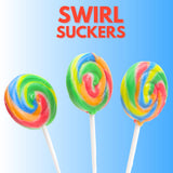 Mini Swirl Lollipops, Rainbow Suckers, Individually Wrapped Candy, Party Favors, 14 Count