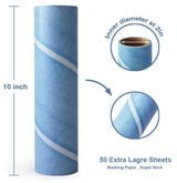 Leo 10-Inch Wide Lint Roller Refills, 6 Rolls with 50 Sheets Each (300 Sheets Total), Extra Sticky for Pet Hair, Carpet & Floor Cleaning