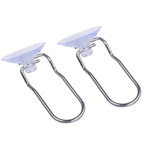 LTWHOME Simple Design Suction Cup Sponge Holder for Kitchen, Bathroom, 304 Stainless Steel (Pack of 2)