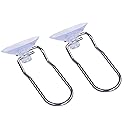 LTWHOME Simple Design Suction Cup Sponge Holder for Kitchen, Bathroom, 304 Stainless Steel (Pack of 2)
