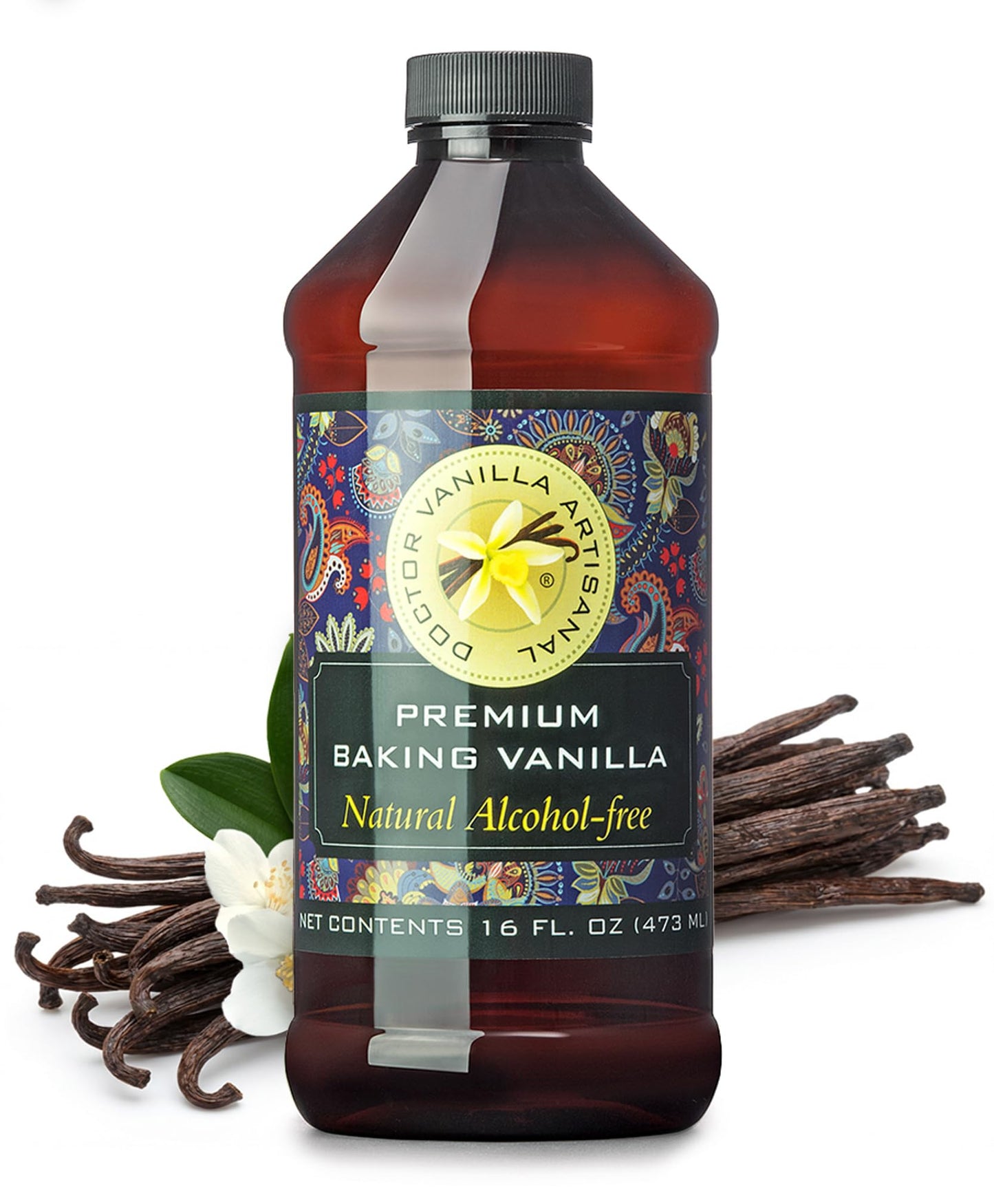 Premium Baking Vanilla Flavor, 16 fl oz - alcohol?free, Madagascar Bourbon vanilla, sugar?free, GMO?free, gluten?free, vegan, paleo, keto, kosher