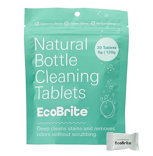 Owala EcoBrite Powerful Cleaning Tablets, Cleans Bottles, Coffee Cups, Pots, Pans, Camping Gear, Pet Bowls, and Much More - 20 pack (Individually