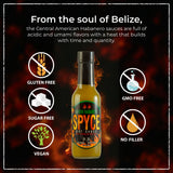 SPYCE Habanero Hot Sauce, Vegan, Gluten Free, Low Sodium, Non-GMO, No MSG, No Sugar, No Filler (5 oz, Green Habanero)