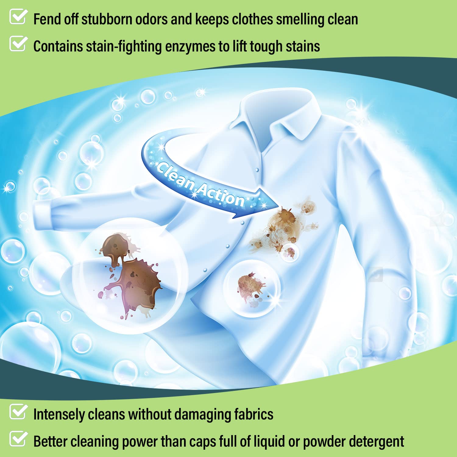 Laundry Care Strip concentrated detergent 4Packs of 32 Load per pack