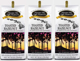 NEW Hawaiian Isles Kona Coffee Co. Toasted Hazelnut - 8 ounce bag -SET OF 3