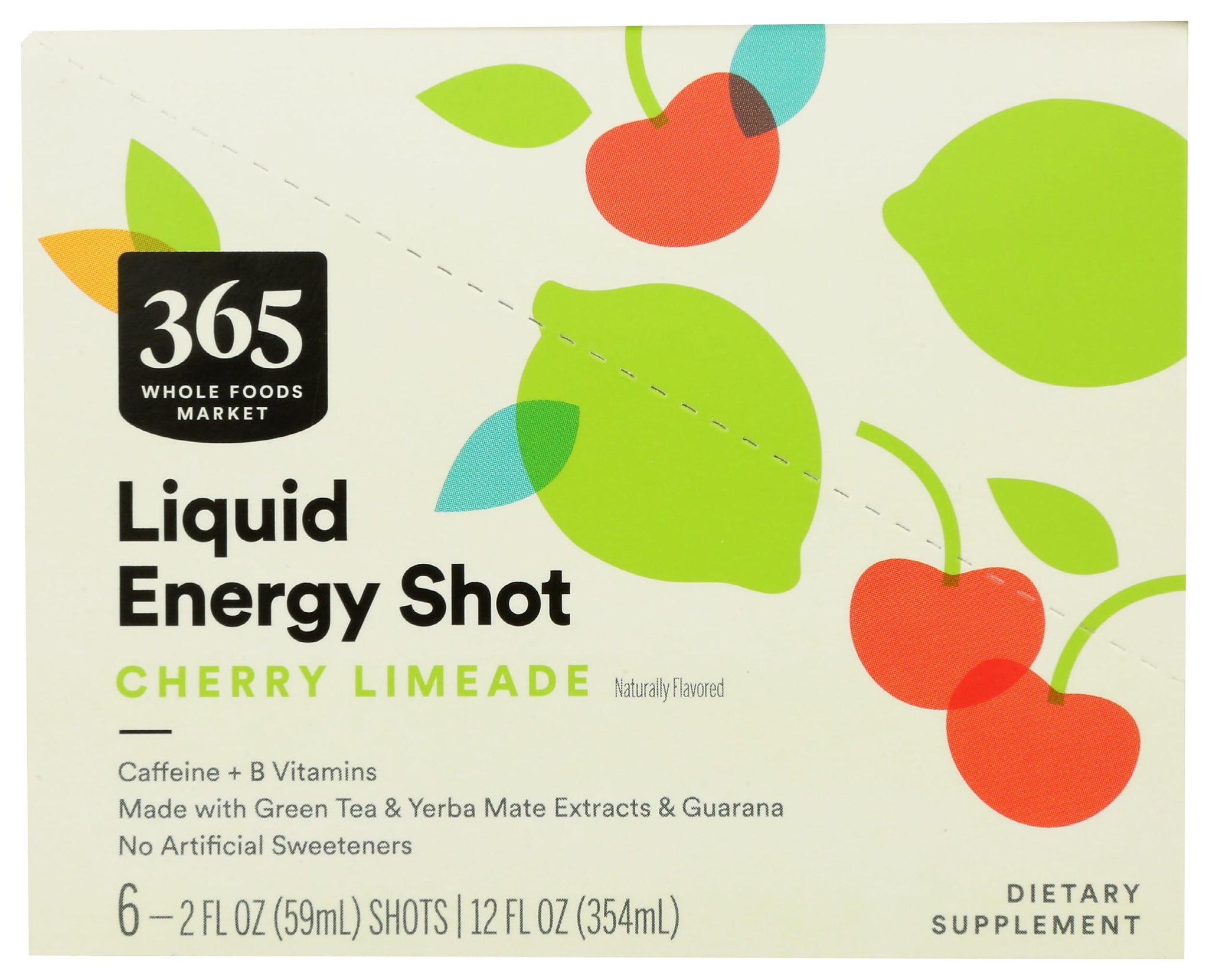 365 by Whole Foods Market Energy Shot, Cherry Limeade, 2 Fl Oz