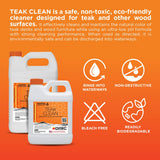 DITEC Teak Clean - Marine Wood Cleaner & Restorer - Safely Removes Grey Oxidation & Grime - Professional Yacht-Grade Formula - Biodegradable
