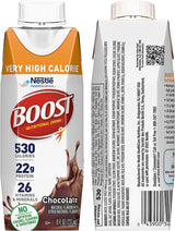 BOOST Very High Calorie Nutritional Drink Variety Pack, 12 Count - 4 Vanilla, 4 Chocolate, 4 Strawberry - 530 Calories per 8 fl oz Bottle