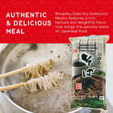 Shirakiku Style Soba Kisetsuno Mikaku Noodles | Japanese Dried Buckwheat Noodle | Contains Wheat flour Easy to Cook Asian Noodles | 28.21 OZ (Pack