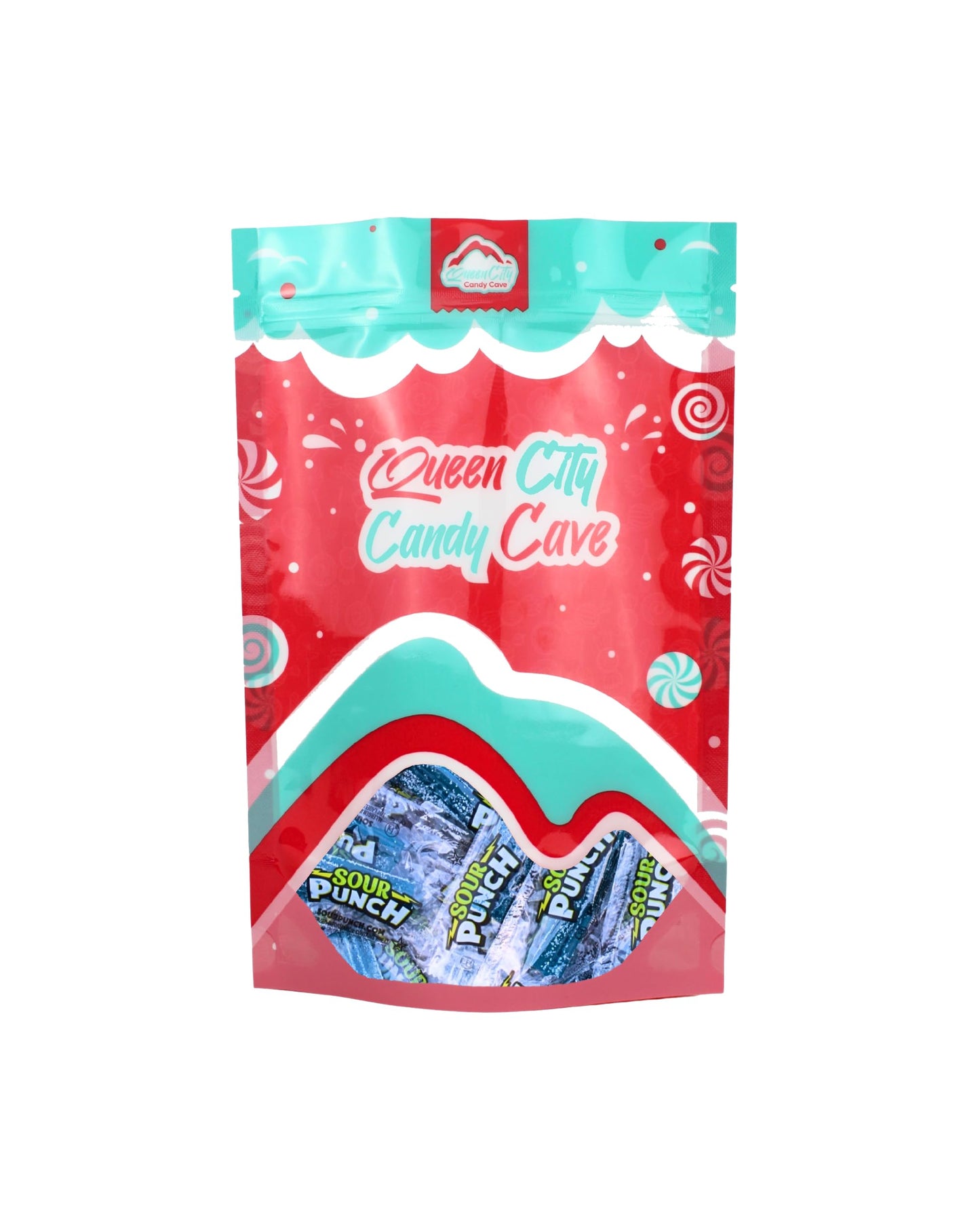 Mini Blue Sour Straws- Bulk Blue Raspberry Sour Power Patch Straw Bites (1 Pound)
