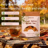 Organic Herbal Tea: Milk Thistle Dandelion Chrysanthemum & Goji Blend, 8 Natural Ingredients for Daily Wellness, Caffeine-Free, Loose Leaf Tea