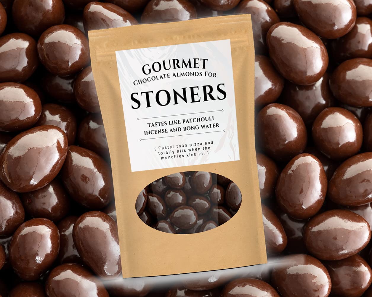 Stoners Chocolate Almonds - Funny Gift Ideas for Buds Who Enjoy Bud - Pot Lover Gift Ideas - Joke Products About Smoking Dope - Crazy Gag Gifts