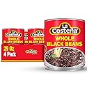 La Costeña Whole Black Beans - Ready-to-Eat Canned Black Beans for Mexican Food, Vegetarian Chili Ingredients, Frijoles Negros, Hummus, Dips, Burgers