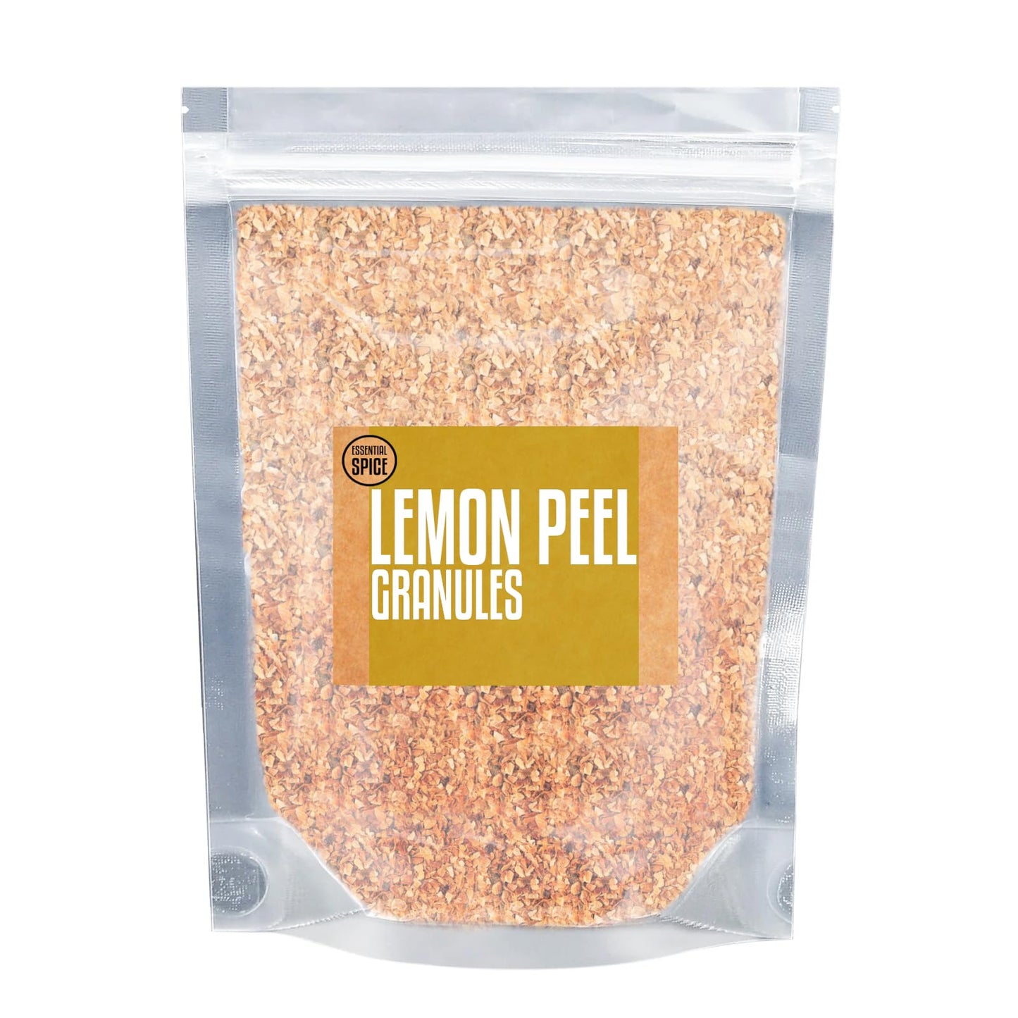 Essential Spice Lemon Peel Granules, 4 oz Bottle - Zesty, Bright & Aromatic Citrus Flavor - Finely Granulated Dried Lemon Peel for Baking, Beverages