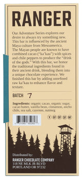 Ranger Chocolate Mayan Chocolate Bar, 2.25 OZ