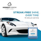 Honest Wash Car Glass Cleaner - Ammonia-Free Streak-Free Formula for Glass, Mirrors, Windshields, & Hard Surfaces | Safe for Plastic, Stainless Steel