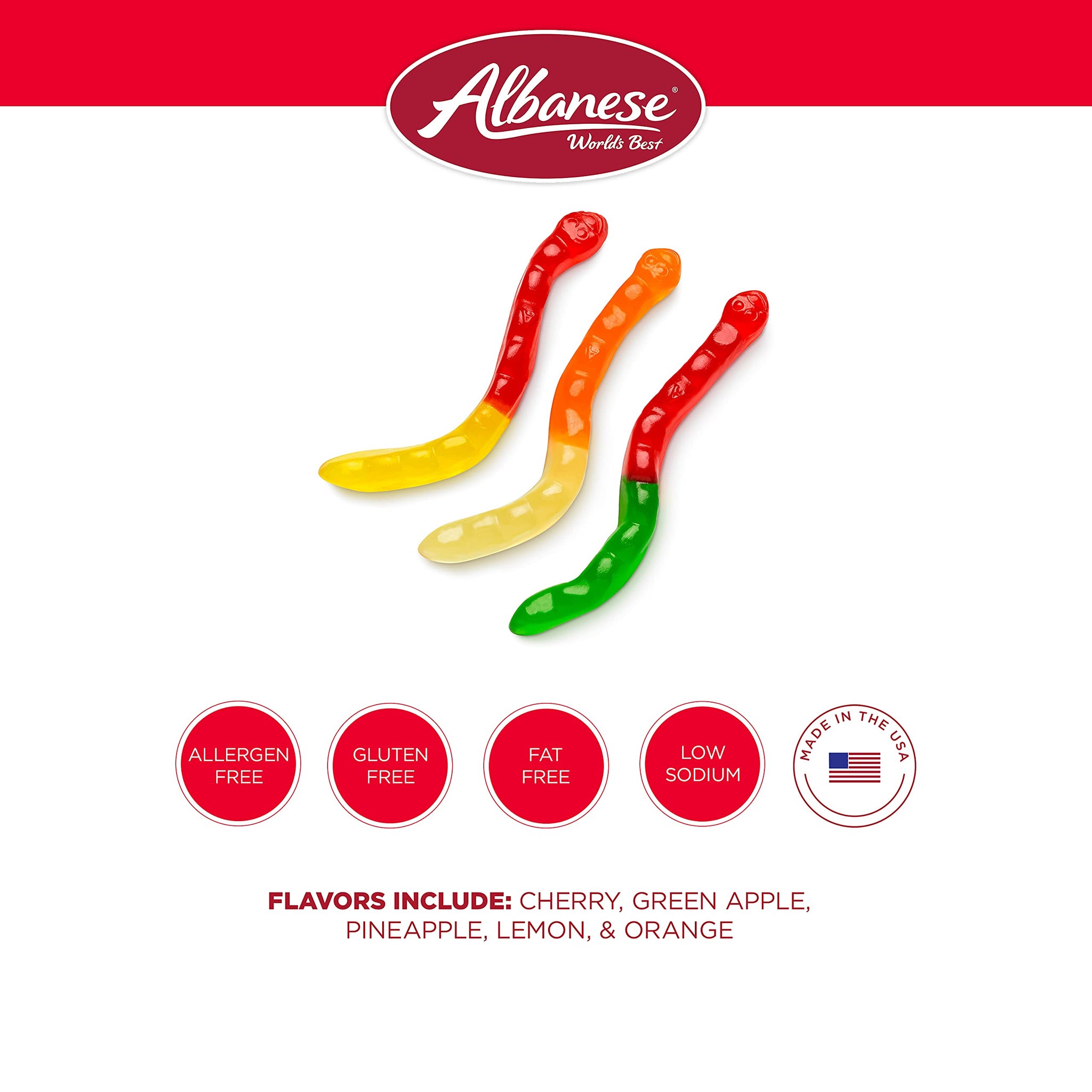 Albanese Wild Gummy Worms 5 LBS.
