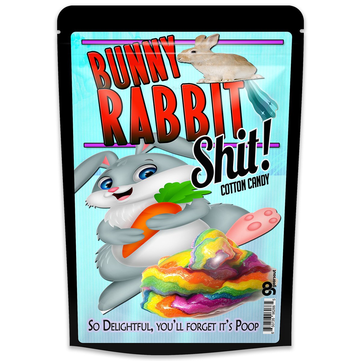 Bunny Rabbit Sht Cotton Candy - Cotton Candy Gag Gifts - Funny Easter Basket for Adults - Stocking Stuffers - Bunny Toots - Pink Cotton Candy Gifts