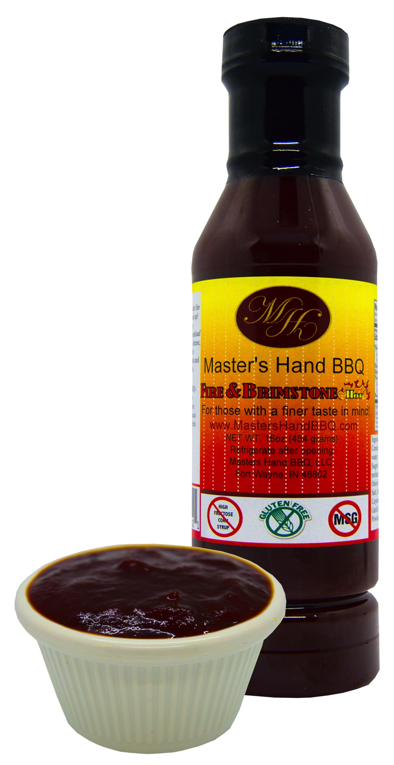 Master's Hand BBQ Sauce, 16 oz (Fire & Brimstone Hot)