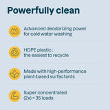 ATTITUDE Baby Laundry Detergent, EWG Verified, Plant and Mineral-Based Formula, HE Compatible, Vegan Household Products, Unscented, Sensitive, 33.8 Fl
