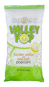 Valley Pop, Tender White with Sea Salt Popcorn, 16 Ounce