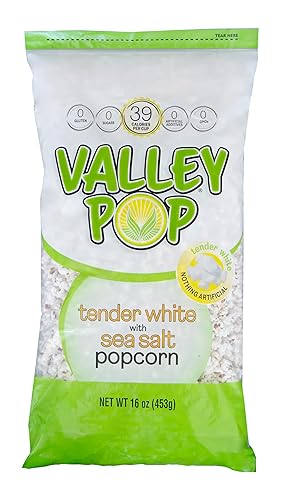 Valley Pop, Tender White with Sea Salt Popcorn, 16 Ounce