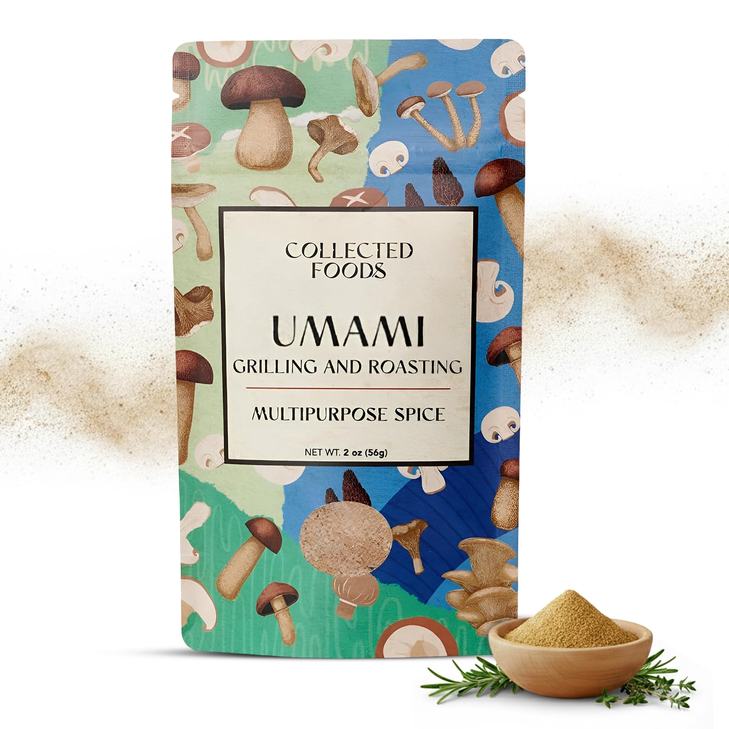 Premium Umami Mushroom Salt, No Additive, Gluten-Free, Non-GMO Great for Sauce, Soup, and Mushroom, Gourmet Umami Seasoning Blend | Handcrafted in