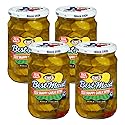 Best Maid Products - 24 Ounce Glass Jars Baby - Dill, Kosher, Hamburger Slices, Garlic Bites, Habanero Chips, & Xtreme Hot Pickles (4 Pack, Snappy