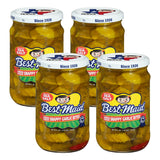 Best Maid Products - 24 Ounce Glass Jars Baby - Dill, Kosher, Hamburger Slices, Garlic Bites, Habanero Chips, & Xtreme Hot Pickles (4 Pack, Snappy