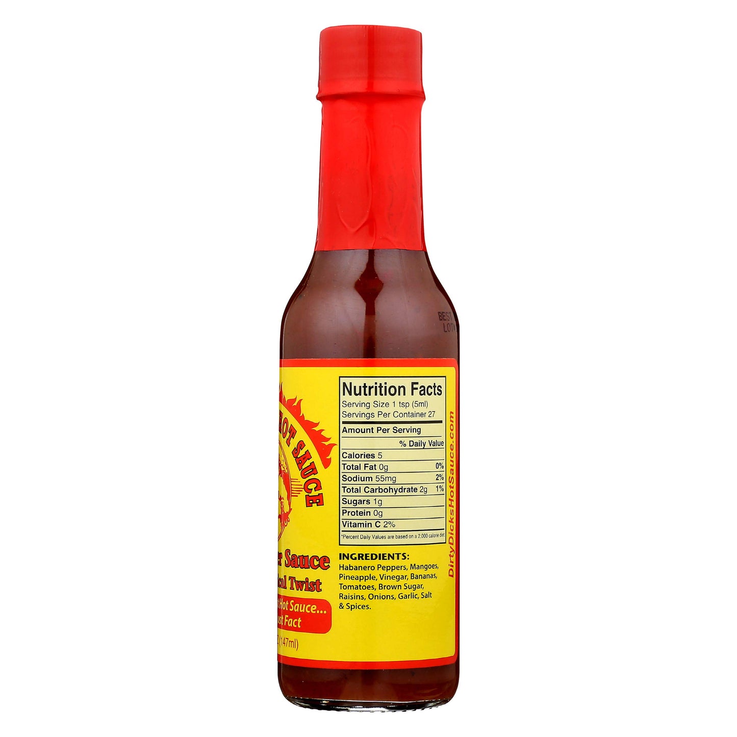 Dirty Dick's Original Hot Sauce, 5 Fl Oz | Award-Winning Habanero Hot Sauce with Tropical Fruits, Peppers & Spices | Sweet Heat, Gluten Free, Gourmet