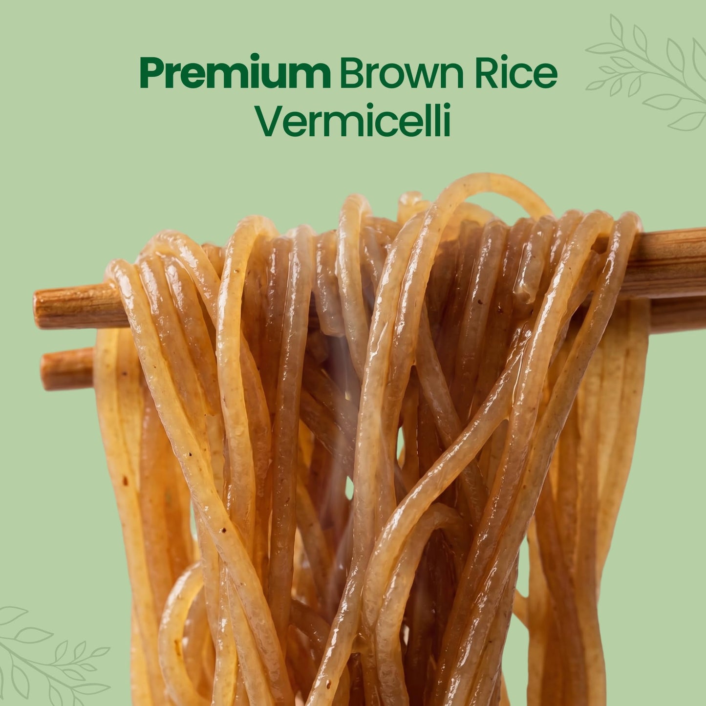 Gate to Nature Brown Rice Vermicelli, Gluten-Free Brown Noodles, Vegan 8.8oz, Natural Freshly Made Product like our Green Tea, Brown Rice Paper