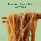 Gate to Nature Brown Rice Vermicelli, Gluten-Free Brown Noodles, Vegan 8.8oz, Natural Freshly Made Product like our Green Tea, Brown Rice Paper