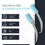 Reusable Microfiber Duster & Crevice Cleaning Brush | Versatile Cleaning Tools for Blinds, Window Tracks, Shutters, Baseboards, Kitchen Gaps |