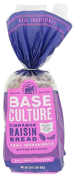 Base Culture Cinnamon Raisin Bread, 16 OZ