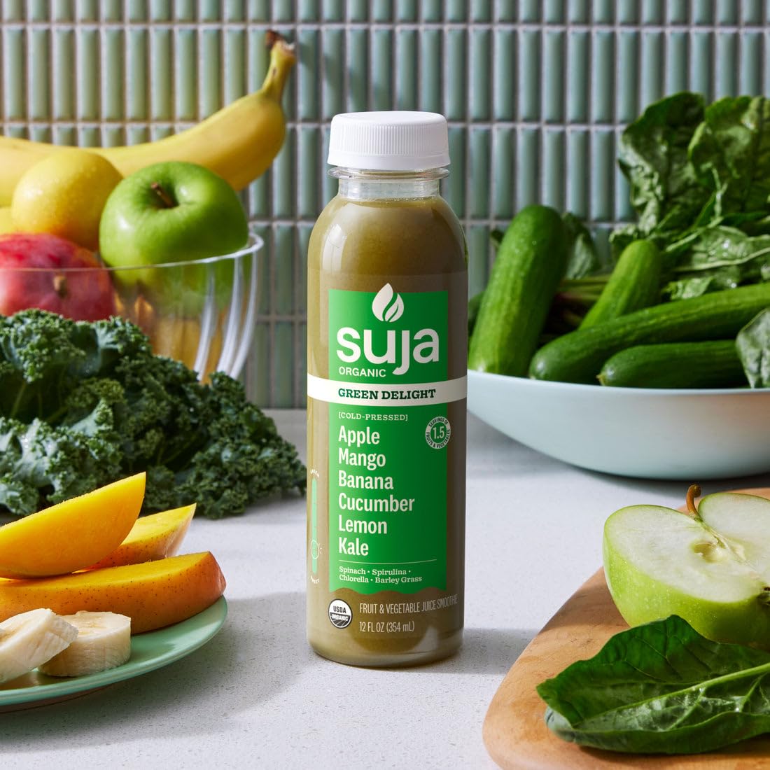 Suja Essentials Organic Green Delight Juice, 12 Fluid Ounce -- 6 per case.