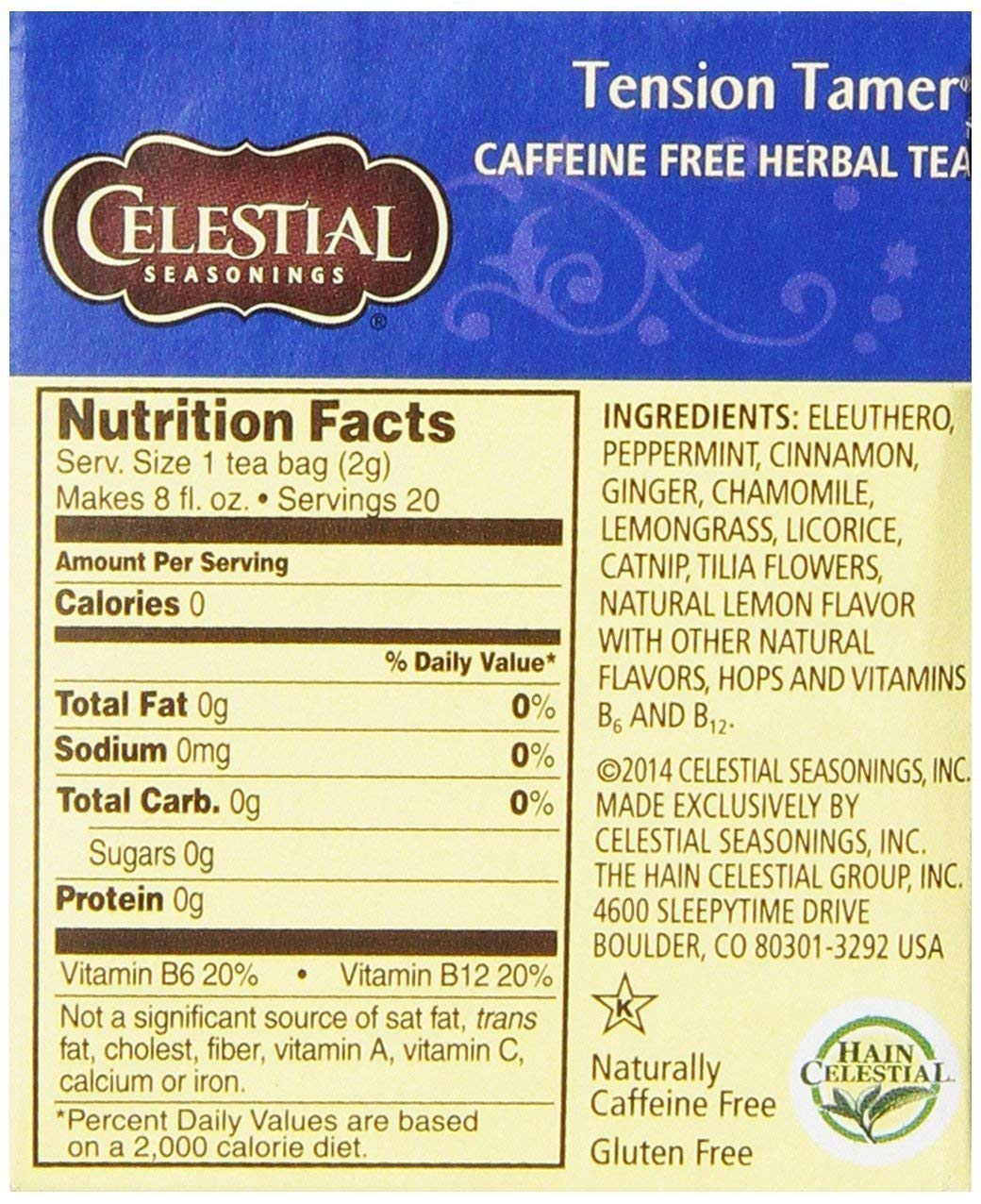 Celestial Seasonings Tension Tamer Herb Tea