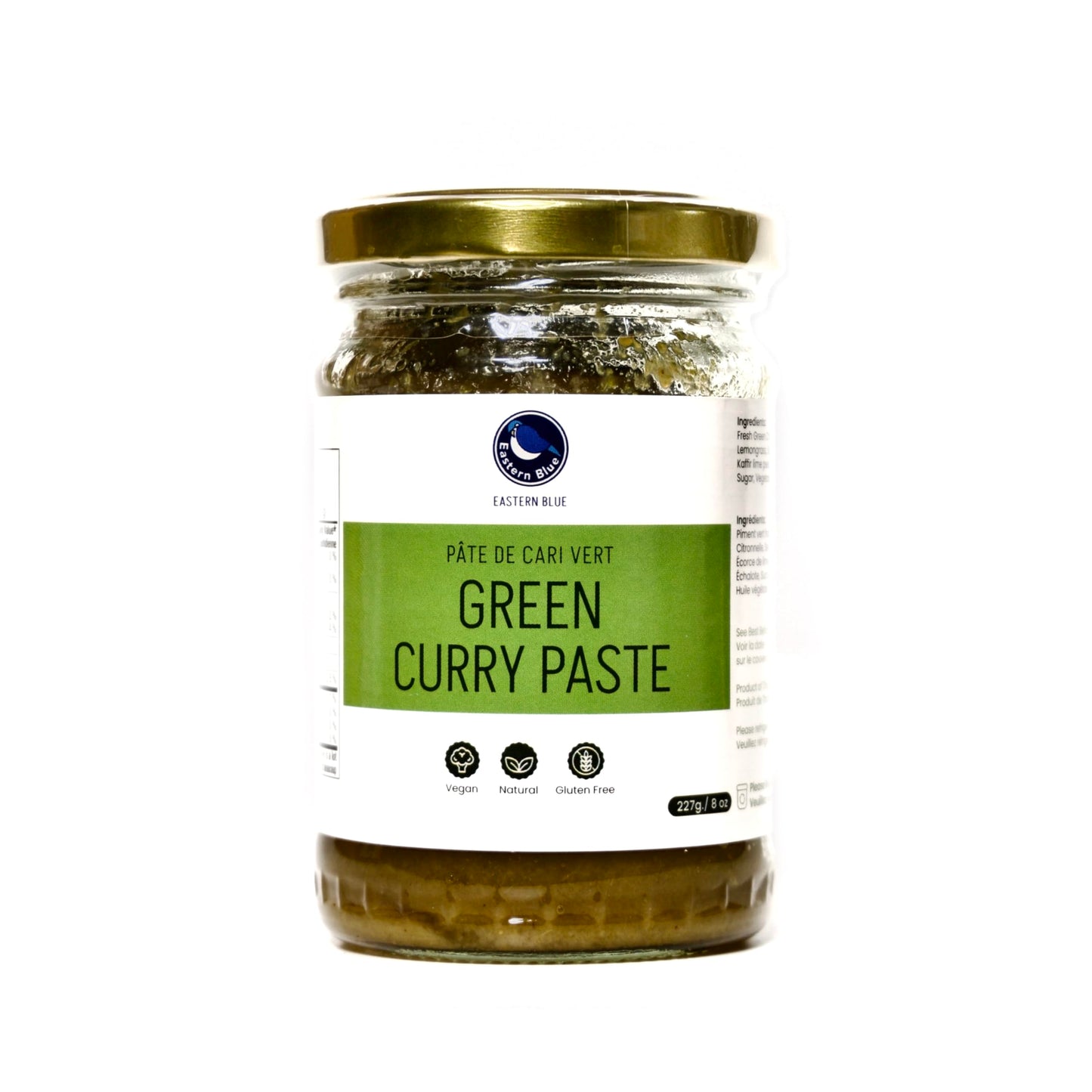 Eastern Blue Thai Curry Paste - Thai Green Curry Paste 8 Oz | Ready to Eat Authentic Thai Curry Sauce for Tasty Dishes and Curries | Vegan, Gluten