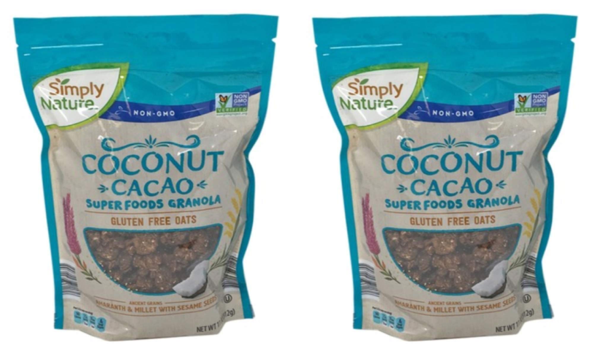 Simply Nature coconut CACAO superfoods granola Pack of 2