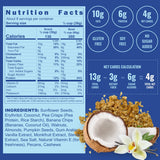 Inrive Keto High-Protein Gluten-Free Granola (Coconut Vanilla Crunch) Non-GMO, No Sugar Added, Vegan, Kosher, Soy-Free, 8oz, 3-pack