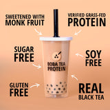 Classic Milk Tea Protein Powder | 25g Grass-Fed Whey Protein Isolate Powder | Gluten-Free & Soy-Free Bubble Tea Protein Drink | Real Ingredients