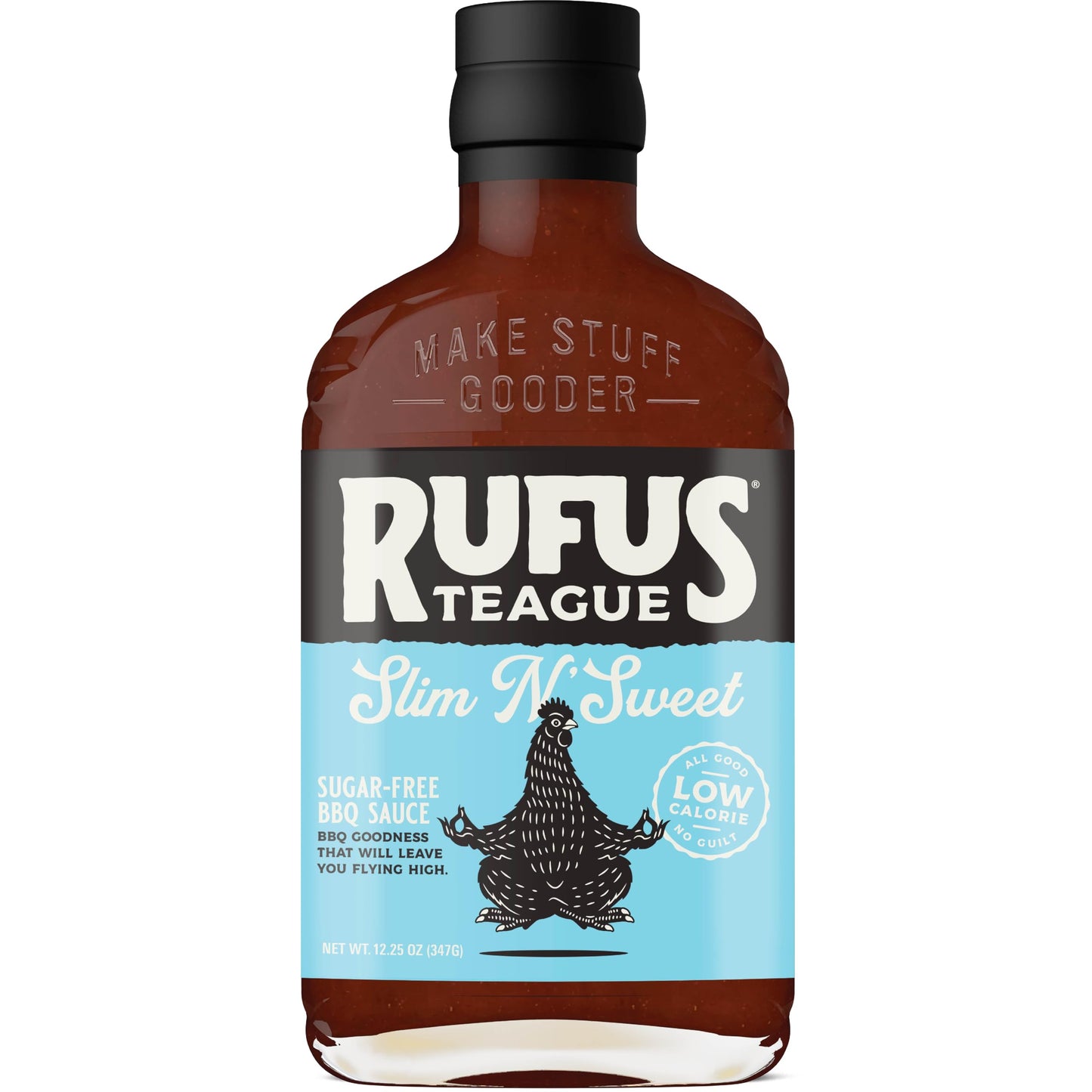 Rufus Teague Sugar-Free BBQ Sauce Slim N' Sweet, Non-GMO, Kosher, 12.25 oz