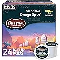 Celestial Seasonings Mandarin Orange Spice Herbal Tea, Keurig® K-Cup® Pods, 24/Box (14735)
