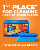 Brillo Estracell Sponges, Premium Long Lasting, Kitchen & Bathroom with Wedge Edge Variety Pack (Variety, 3 Count (Pack of 1))
